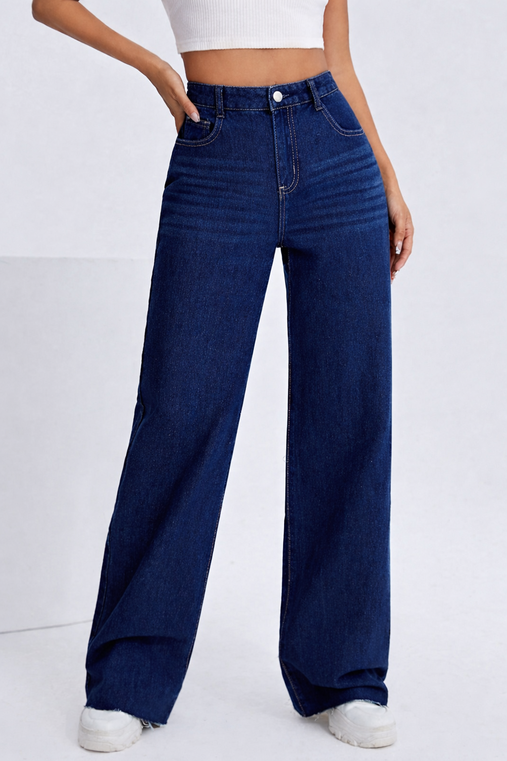 Premium Navy Whisker Jean