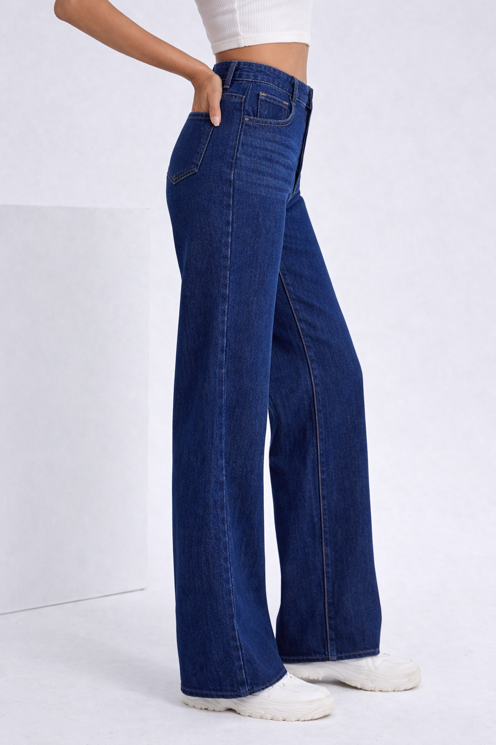 Premium Navy Whisker Jean