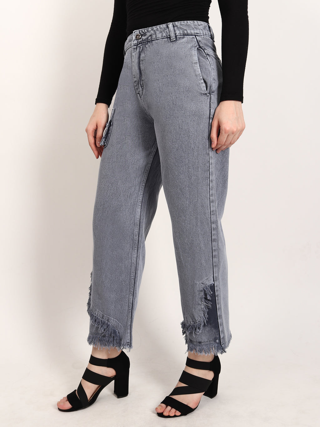 Exclusive Mobile Pocket  Grey Jeans